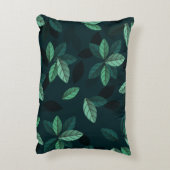 モノグラムカスタムレター植物の葉装飾用クッション アクセントクッション (裏面(縦))
