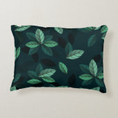 モノグラムカスタムレター植物の葉装飾用クッション アクセントクッション (裏面)