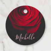 モノグラムカスタムレッドローズヴィンテージ写真黒 フェイバータグ (裏面)