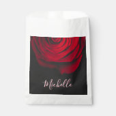 モノグラムカスタムレッドローズヴィンテージ写真黒 フェイバーバッグ (正面)