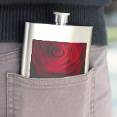 モノグラムカスタムレッドローズヴィンテージ写真黒 フラスク (インサイチュ)