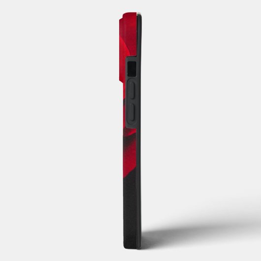 モノグラムカスタムレッドローズヴィンテージ写真黒 Case-Mate iPhoneケース (裏面 / 左)