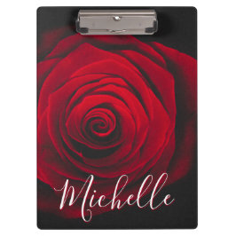 モノグラムカスタムレッドローズヴィンテージ写真 クリップボード