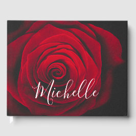 モノグラムカスタムレッドローズヴィンテージ写真 ゲストブック