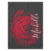 モノグラムカスタムレッドローズヴィンテージ写真 テーブルクロス (正面)