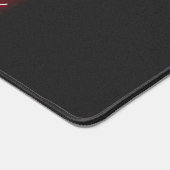 モノグラムカスタムレッドローズヴィンテージ写真 デスクマット (コーナー)