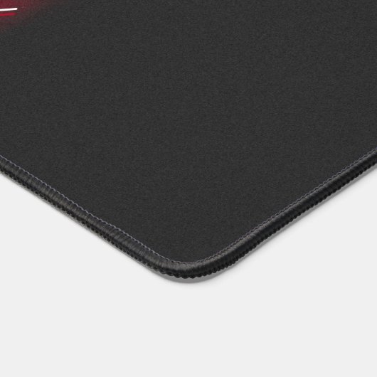 モノグラムカスタムレッドローズヴィンテージ写真 デスクマット (コーナー)