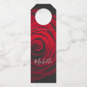 モノグラムカスタムレッドローズヴィンテージ写真 ボトルネックタグ (裏面)