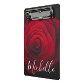 モノグラムカスタムレッドローズヴィンテージ写真 ミニクリップボード (アングル2)