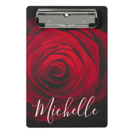 モノグラムカスタムレッドローズヴィンテージ写真 ミニクリップボード