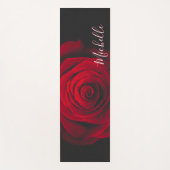 モノグラムカスタムレッドローズヴィンテージ写真 ヨガマット (正面)
