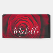 モノグラムカスタムレッドローズヴィンテージ写真 横断幕 (横)