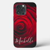 モノグラムカスタムレッドローズヴィンテージ写真 Case-Mate iPhoneケース (裏面)