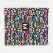 モノグラムカスタムレトロカセット用テープ フリースブランケット (正面(横))