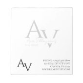 モノグラムカスタムロゴプロフェッショナル事業 ノートパッド (正面)