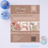 モノグラムカスタムロゴベーカリーチラシ チラシ (シングル)