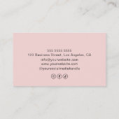モノグラムカスタムロゴベーカリーピンク 名刺 (裏面)