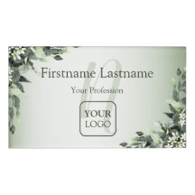 モノグラムカスタムロゴ緑のフローラ葉