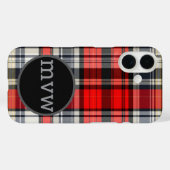 モノグラムカスタム付きタータンチェック格子付き電話カバー Case-Mate iPhoneケース (裏面 (横))