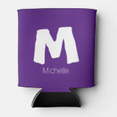 モノグラムカスタム名イニシャルはクーラー可能 |紫 缶クーラー (正面)