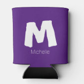 モノグラムカスタム名イニシャルはクーラー可能 |紫 缶クーラー (裏面)