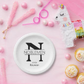 モノグラムカスタム懇親会プレート ペーパープレート (パーティー)