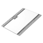 モノグラムカスタム抽象芸術パターンのノートパッド ノートパッド (アングル)