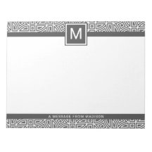 モノグラムカスタム抽象芸術パターンのノートパッド