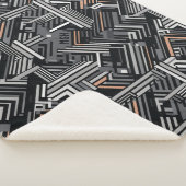 モノグラムカスタム抽象芸術工業パターン シェルパブランケット (3/4)