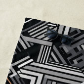 モノグラムカスタム抽象芸術工業パターン ビーチタオル (インサイチュ)