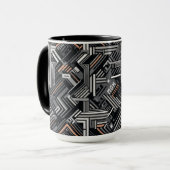 モノグラムカスタム抽象芸術工業パターン マグカップ (正面左)