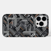 モノグラムカスタム抽象芸術工業パターン iPhoneケース (裏面横)