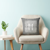 モノグラムカスタム枕グレーと白 クッション (椅子)