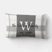 モノグラムカスタム枕グレー及びホワイトプライド ランバークッション (裏面)