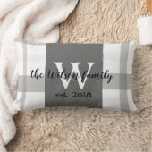 モノグラムカスタム枕グレー及びホワイトプライド ランバークッション (ブランケット)