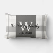 モノグラムカスタム枕グレー及びホワイトプライド ランバークッション (正面)