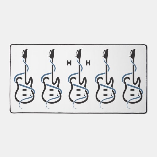 モノグラムカスタム様式化ギター デスクマット (正面)