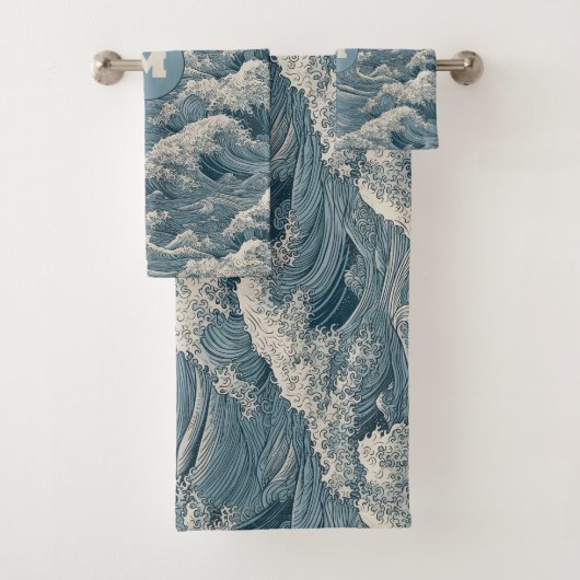 モノグラムカスタム波パターン バスタオルセット (インサイチュ)