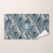 モノグラムカスタム波パターン バスタオルセット (ハンドタオル)