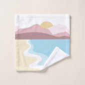 モノグラムカスタム自然イラストレーション バスタオルセット (ウォッシュタオル)