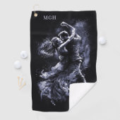 モノグラムカスタム踊りカップル ゴルフタオル (インサイチュ)