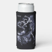 モノグラムカスタム踊りカップル スリム缶クーラー (Seltzer正面)