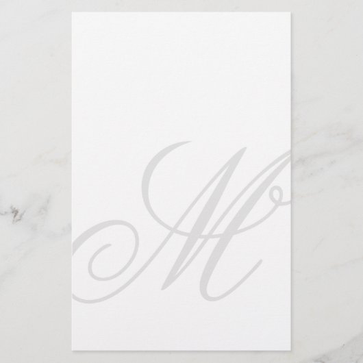 モノグラムカスタム透かし画像文房具紙 便箋 (正面)