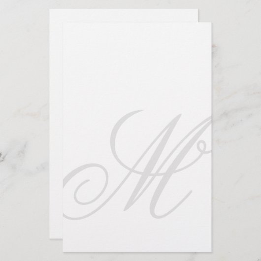 モノグラムカスタム透かし画像文房具紙 便箋 (正面/裏面)