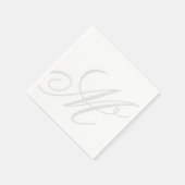 モノグラムカスタム透かし紙パーティーナプキン スタンダードカクテルナプキン (角)