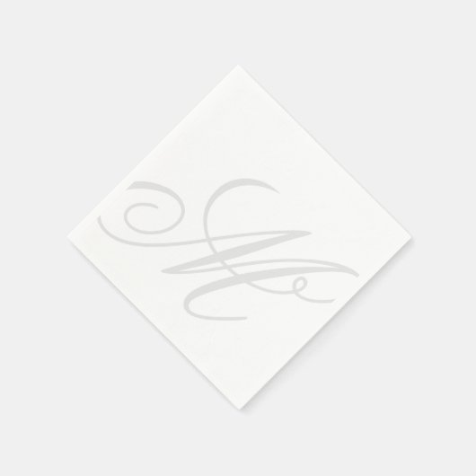 モノグラムカスタム透かし紙パーティーナプキン スタンダードカクテルナプキン (角)