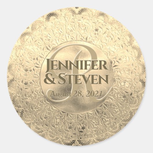 モノグラムカスタム金ゴールドグラマーシール ラウンドシール (正面)