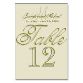 モノグラムカスタム金ゴールドテーブルカード テーブルナンバー (裏面)