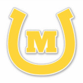 モノグラムカスタム馬蹄形ロゴのビニールカーのシール シール (正面)