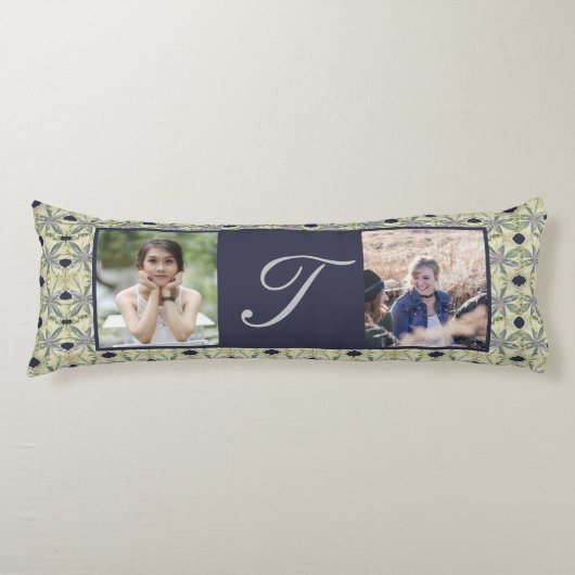 モノグラムカスタム2枚の写真シアヌスの花 ボディピロー (正面)